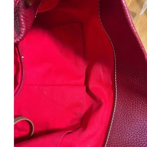 Dooney and Bourke dark Red Leather Logo Lock Pebbled leather - Picture 8 of 16